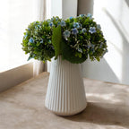 Modern Ribbed Ceramic Vase