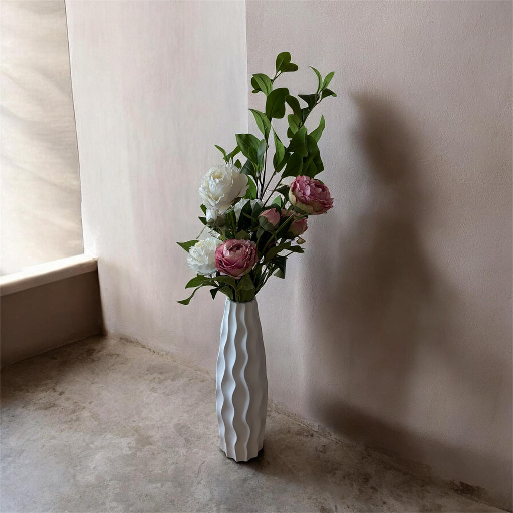 Sculptural Wave Ceramic Vase